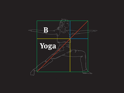 B Yoga branding drawing geometric illustration logo yoga