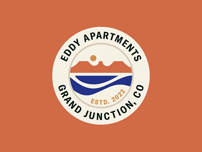 Eddy Apartments Logo badge logo branding colorado desert geometric grand junction illustration logo modern