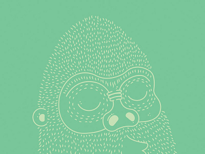 A beast within the pines bigfoot coffee espresso flat funny green illustration line art sasquatch yeti
