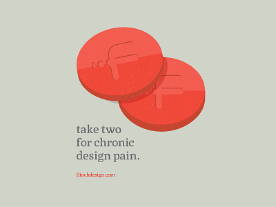 For chronic design pain ad advertisement clever design flat illustration minimal pain pills red