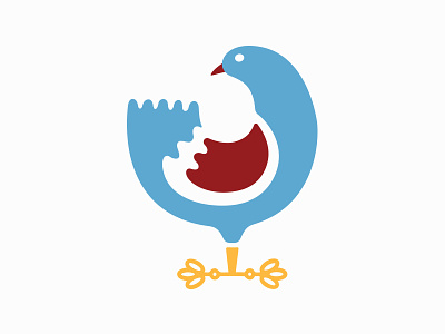 Yum Yum animal bird branding chicken design folk logo primary restaurant sandwich swedish vector