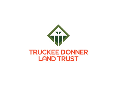 Truckee Donner Land Trust branding camp diamond forest icon logo minimal retro throwback trees truckee