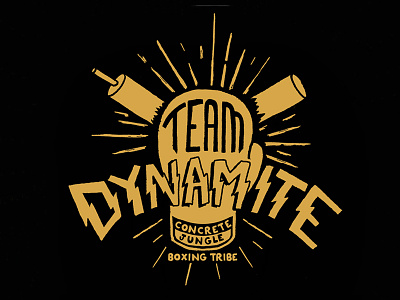 Dynamite boxing gold shirt silk screen t shirt team tee