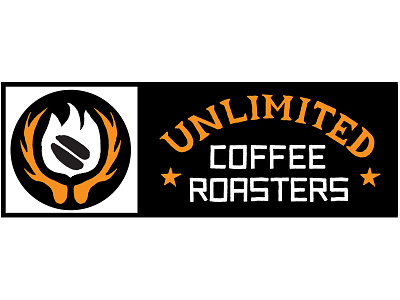 Unlimited Coffee Logo antlers coffee fire japan roast unlimited