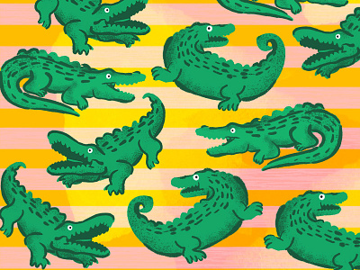 Chomp stripes florida gators illustration illustrator patterns stripes toddler tropical