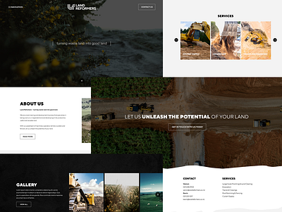 Land Reformers Homepage Design design web website website design