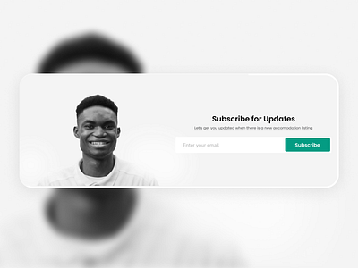 Newsletter Section Card app design minimal ui ux web website