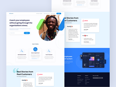 Landing Page -Coach App app design minimal ui ux web website