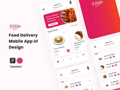 Food Delivery mobile app design. app design ui ux