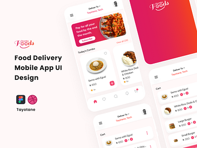 Food Delivery mobile app design.