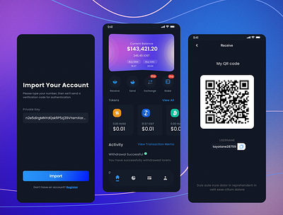 Web3/Blockchain App app blockchain crypto design ui ux web web3 website