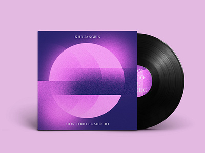 Weekly Warm Up: Khruangbin album cover album cover design dribbbleweeklywarmup illustration illustrator khruangbin pink vinyl weekly challenge weekly warm up weeklywarmup