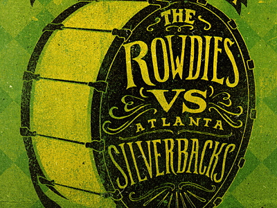 Rowdies Poster - Drum florida hand type handletter illustration poster rowdies soccer tampa