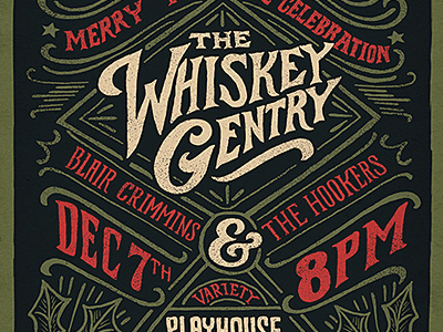 The Whiskey Gentry - Gigposter atlanta concert poster georgia gigposter hand type handletter the whiskey gentry