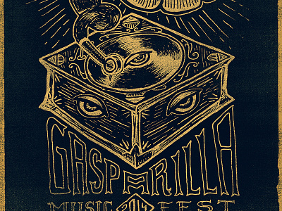 Gasparilla Music Fest Poster art direction florida gasparilla hand letter. music illustration tampa
