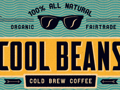 Cool Beans Label art direction branding coffee cold brew coffee conrad garner cool beans design graphic design illustration label packaging