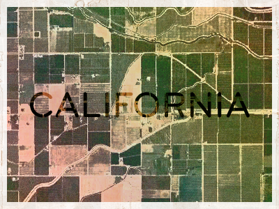 California bryant california field map postcard state