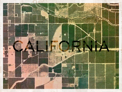 California bryant map california field state postcard