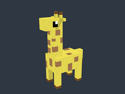 Giraffe giraffe voxel