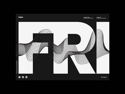 FREEDM black bold branding design graphic design typography web design