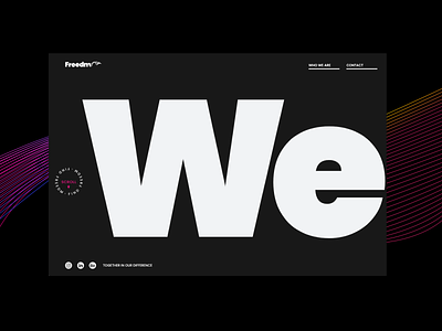 Freedm branding graphic design strategy typography web design