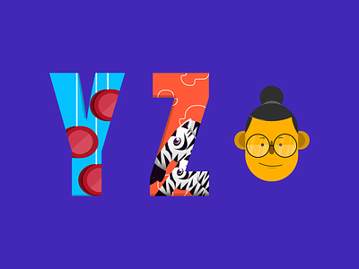 YZ - Alphabetic pt.End affinitydesigner alphabets design illustration illustration art indonesian portfolio vector yoyo zebra