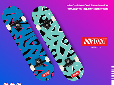 Indystries Skateboard on Etsy.com