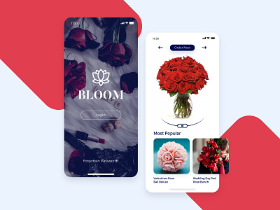 Bloom App Design app app design branding design flat flat ui ui user experience user inteface ux