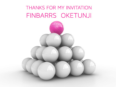 Thanks for the Dribbble invite Finbarrs debut dribbble invitation invite pyramid thanks thankyou top shot