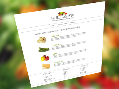 Mr Fruit and Veg bright clean colour design fruity simple web design website wordpress zesty