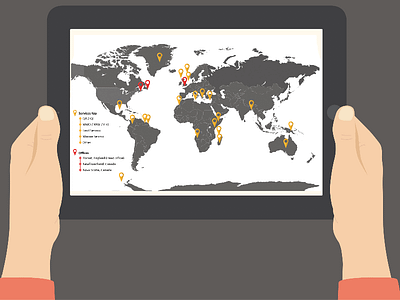 Global clean design flat global hydenlyne map offices portfolio projects zanet