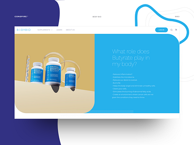 BodyBio (PDP) - Conspire - 03 clean development e commerce shop interface landing layout medical care minimal pharmaceutical shopify theme supplements template typography ui ux web design