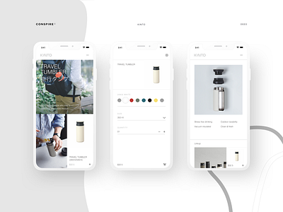 Kinto (Product Landing Page) - Conspire - 03 coffeeware drinkware e commerce interaction minimal shopify theme teaware ui ux website design