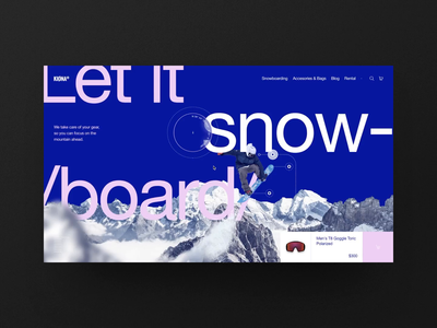 BONT® - Grids Course - Multi-column Grid Example - 01 apparel concept ecommerce shop extreme sports interface landing layout snowboard store typography ui ux web design winter