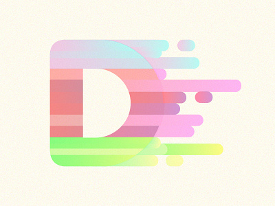 D Is For Dangerous colorful d helvetica rounded letter morphology process typography