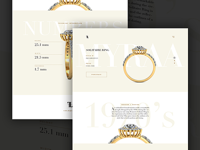 Ring Product Page (Concept) clean concept design flat marketing minimal mockup ring typography ui web