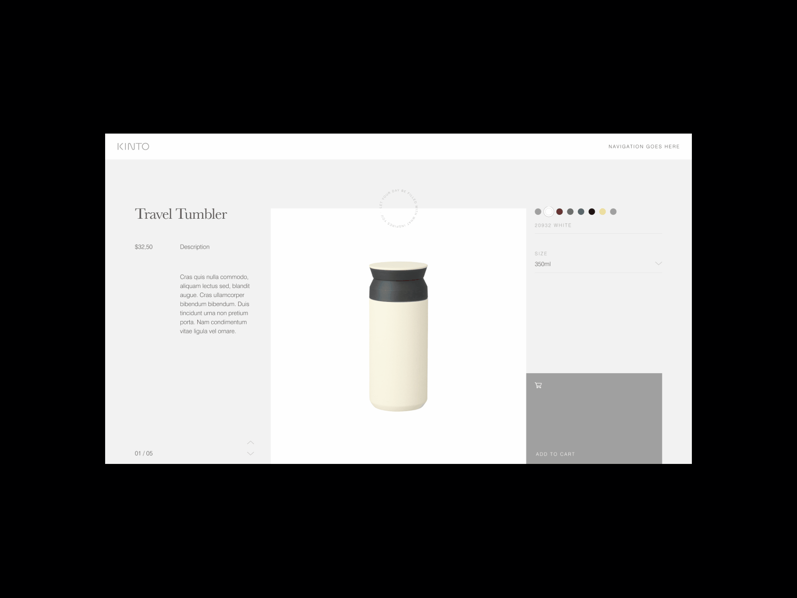 KINTO® - Product Detail Page clean design landing layout lifestyle minimal typography ui ux web web design website