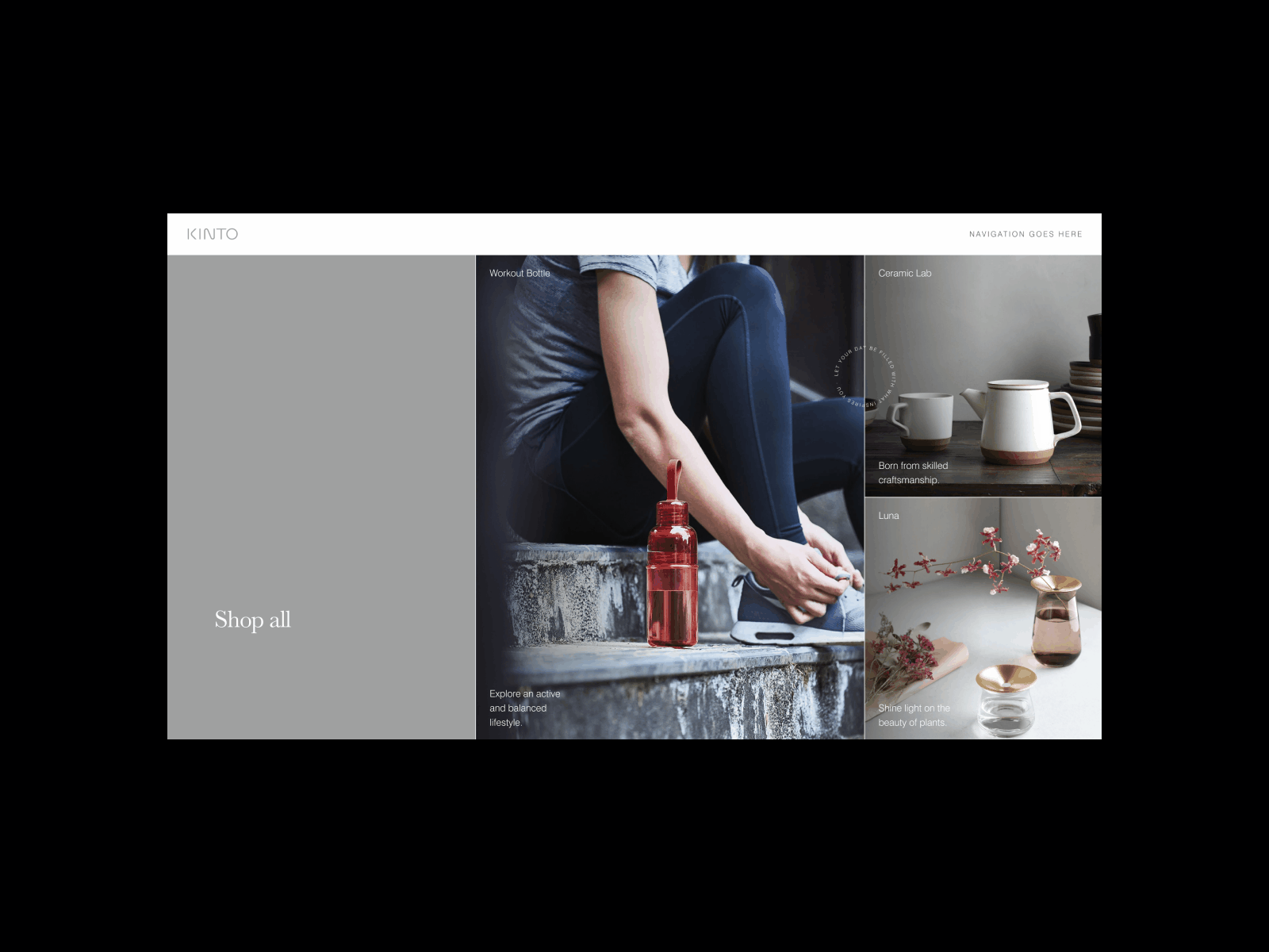 KINTO® - Product List Page clean design ecommerce landing layout minimal product list page typography ui ux web website