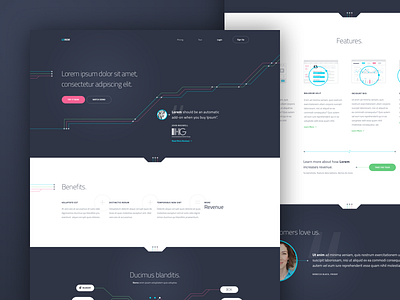 Landing chart clean flat interface landing page minimal product responsive ui ux web design website