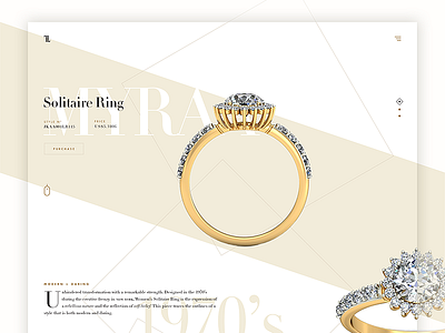 Ring Product Landing (Concept) clean concept ecommerce fashion flat landing layout marketing minimal ui web webdesign
