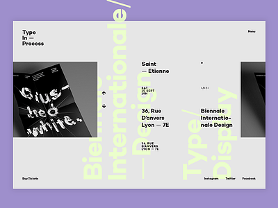 Biennale Internationale Design clean concept event landing layout minimal typography ui web web design webdesign website