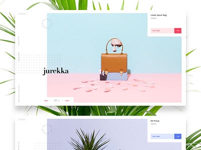 Jurekka Ecommerce catalog clean concept ecommerce fashion gallery landing page minimal pastel store ui