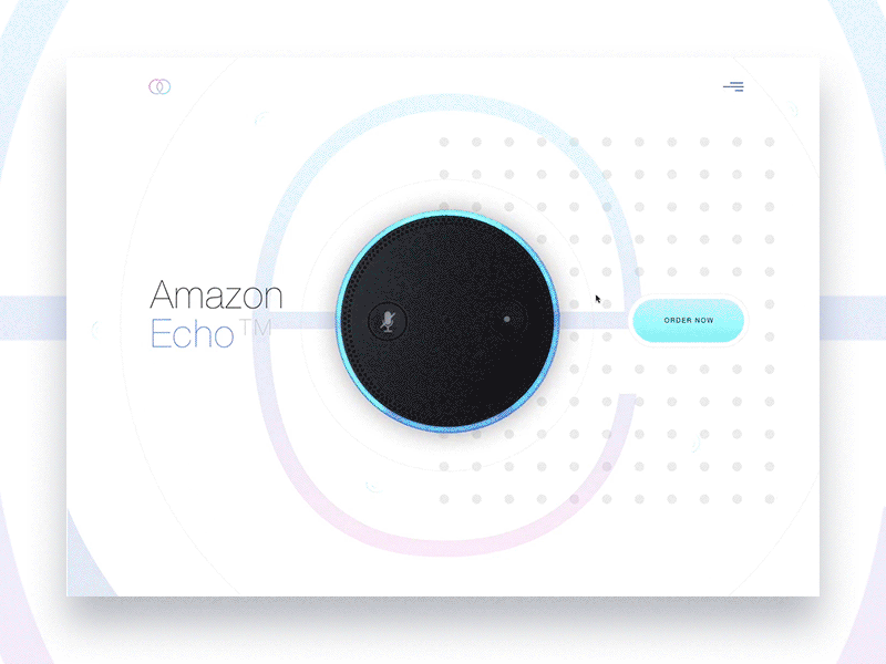 Amazon Echo - Animation (concept) concept hero landing layout minimal template typography ui web design webdesign