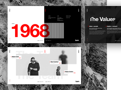 Bam - About (concept) clean concept helvetica landing page layout minimal swiss typography ui ux web design