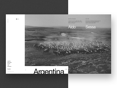 Aldo Sessa - Home (concept) concept helvetica landing page layout minimal photography swiss typography ui ux web design
