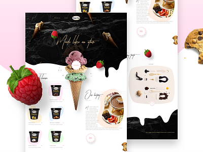 Häagen-Dazs (concept) concept flat ice cream landing page layout marketing minimal photography pink ui web design website