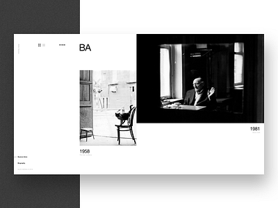 Aldo Sessa - Album 7 (concept) concept helvetica landing page layout minimal photography swiss typography ui ux web design