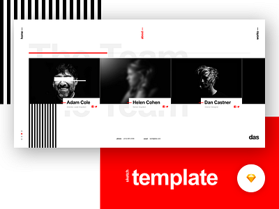 Das - Architecture Template - Sketch clean concept helvetica landing page layout minimal swiss typography ui ux web design