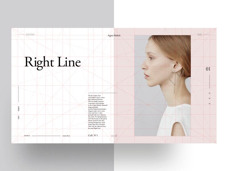 Agata Bieleń — Freebie — 5 fashion fibonacci freebie garamond golden ratio graphic design grid layout magazine template typography