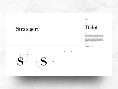Strategery - Identity Manual bodoni brand development agency elegant fashion golden ratio graphic design grid layout system typography